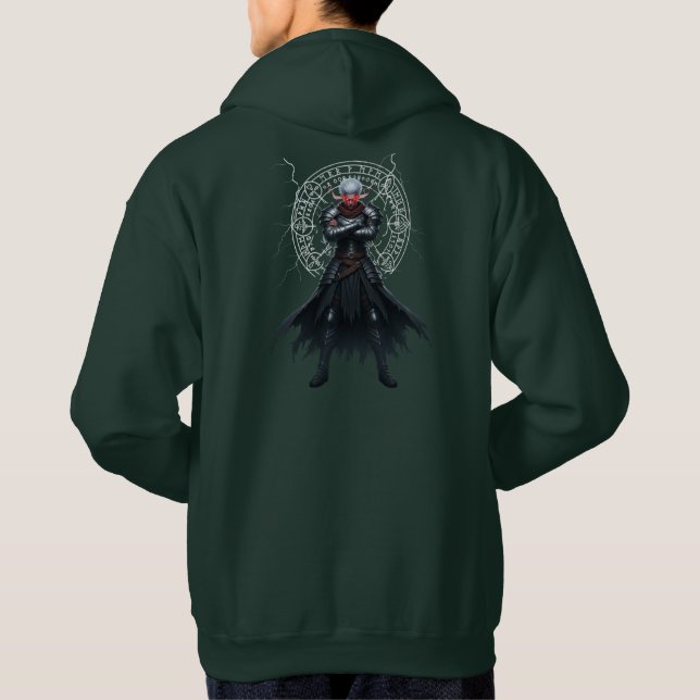 Sudadera Shadowblade Hoodie – Diseño Oscuro de Espalda Desa (Reverso)