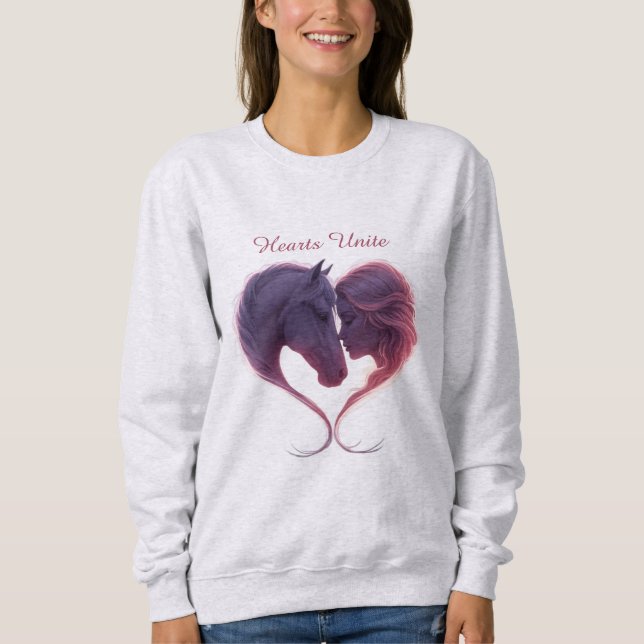 Sudadera Shadowed Horse & Lady Heart Sweatshirt (Anverso)