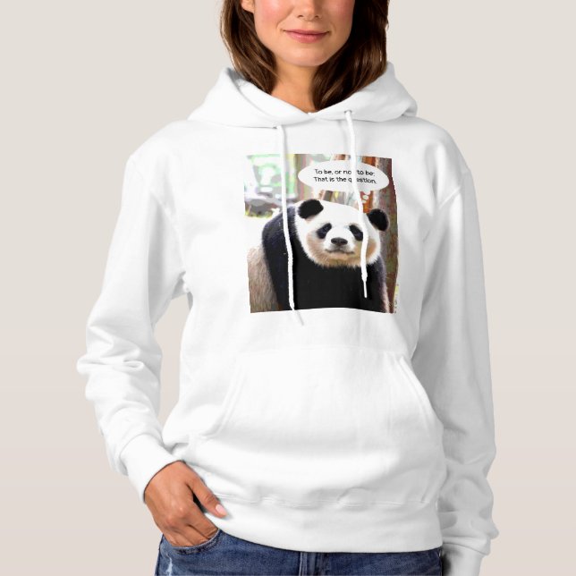 Sudadera Shakespeare Cita Panda Oso Mujeres Elegantes (Anverso)