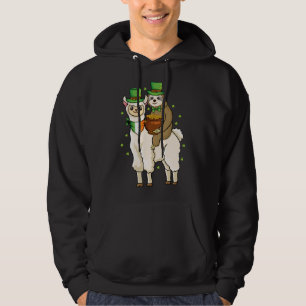 Sudadera Shamrock Alpaca Irlandés Sloding Llama St Patric