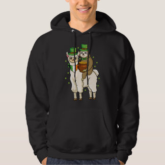 Sudadera Shamrock Alpaca Irlandés Sloding Llama St Patric