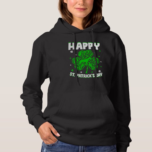 Sudadera Shamrock Doberman Dog St Patrick S Day Irish Costu (Anverso)