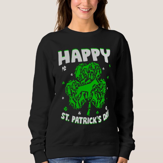 Sudadera Shamrock Doberman Dog St Patrick S Day Irish Costu (Anverso)