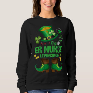 Sudadera Shamrock Er Nurse Leprechaun Funny St Patricks Day