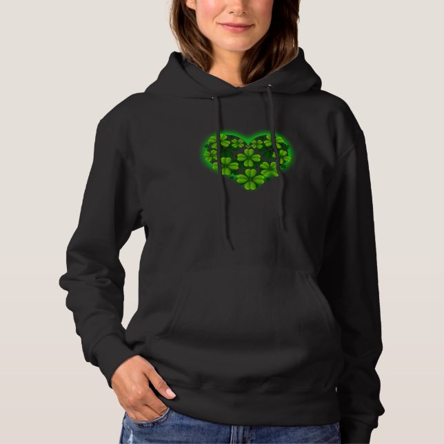 Sudadera Shamrock Heart Green C St Patricks Day Boy Girl (Anverso)
