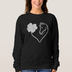 Sudadera Shamrock Heart Horse C St Patricks Day Mujeres Chi