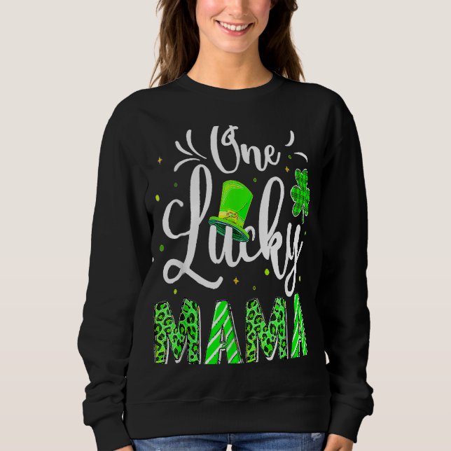 Sudadera Shamrock Leopard St Patrick's (Anverso)
