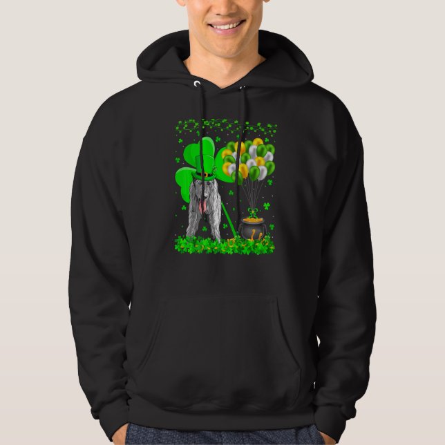 Sudadera Shamrock Leprechaun Gorra Irish Wolfhound St Patri (Anverso)