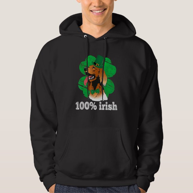 Sudadera Shamrock lucky charm irish Pet Puppy Dog st patric (Anverso)