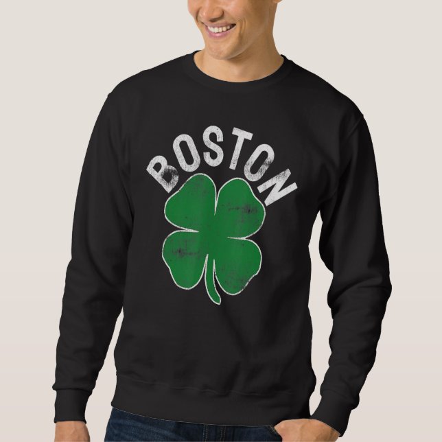 Sudadera Shamrock Massachusetts Boston ST PATRICKS DAY Iris (Anverso)