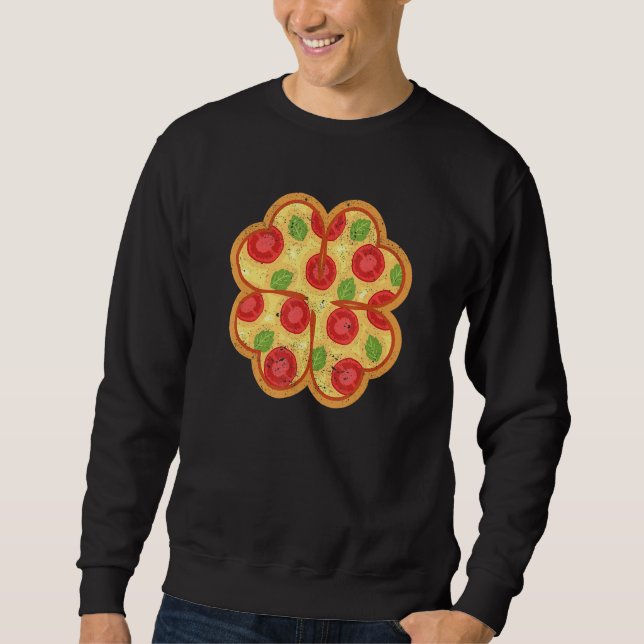 Sudadera Shamrock Pizza Italian St Patricks Day Irish Foodi (Anverso)