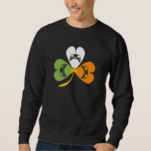 Sudadera Shamrock St Patricks Day Video Game Irish Boys Fla
