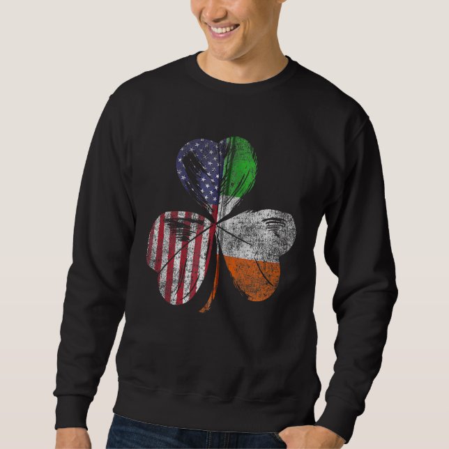 Sudadera Shamrock Usa Irlanda (Anverso)
