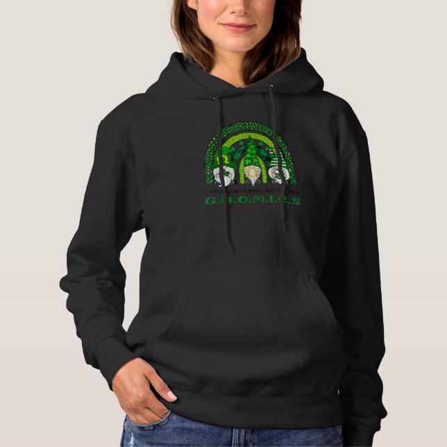 Sudadera Shamrockin' Con Mi Gnomies Leopardo Arcoiris Irlan (Anverso)
