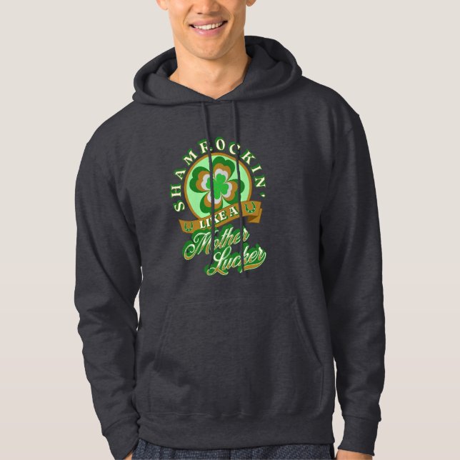 Sudadera Shamrockin Funny St. Patrick's Day (Anverso)