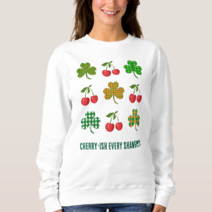 Sudadera SHAMROCKS Y CHERRIES Coquette St Patricks Day