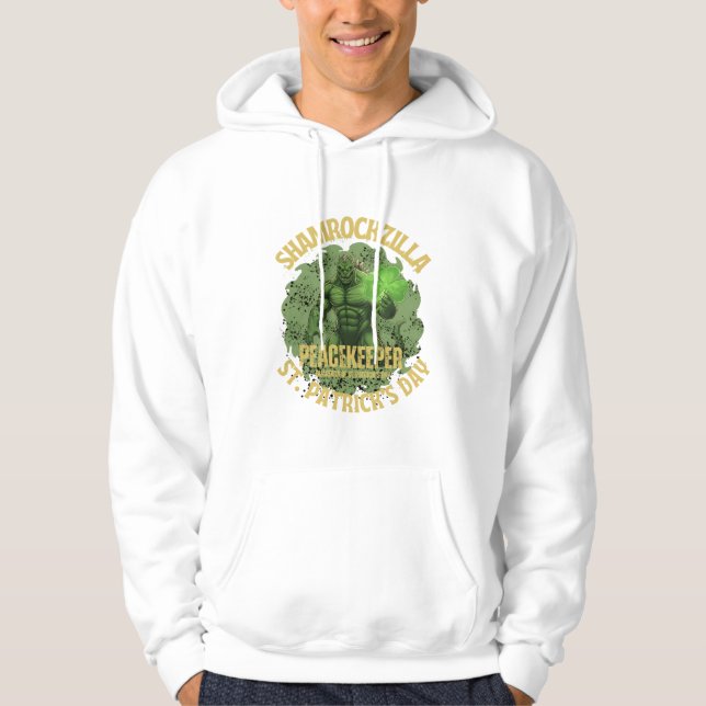 Sudadera Shamrockzilla Peacekeeper: St. Patrick’s Day Kaiju (Anverso)