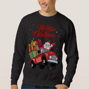 Sudadera Shar-Pei Chino Con Santa Claus En Camión Rojo