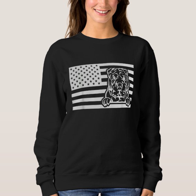 Sudadera Shar Pei USA Flag (Anverso)
