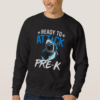 Sudadera Shark Ready To Attack Pre K Boys Back To School