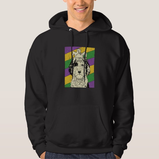 Sudadera Sheepadoodle Jester Mardi Gras Doodle Dog Mom or D (Anverso)