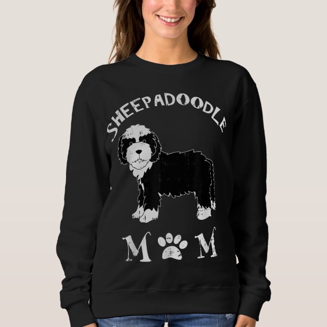 Sudadera Sheepadoodle Mom Puppy Mascota Animal Perro Lover  (Anverso)