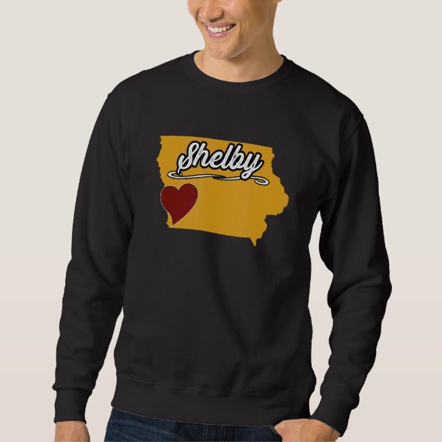 Sudadera SHELBY IOWA IA USA  Cute Souvenir Merch  US City S (Anverso)