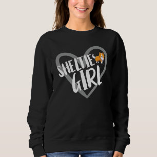 Sudadera Sheltie Chica Heart Funny Shetland Sheepdog Dueño