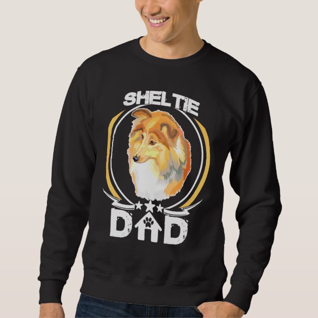 Sudadera Sheltie Dad For Dothers Day Tee Men (Anverso)