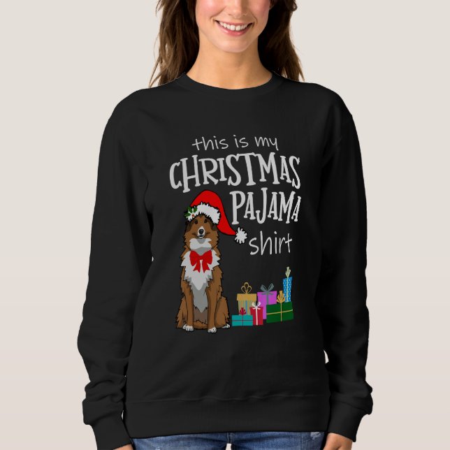 Sudadera Sheltie Gift Sheltie , Navidades de Sheepdog de Sh (Anverso)