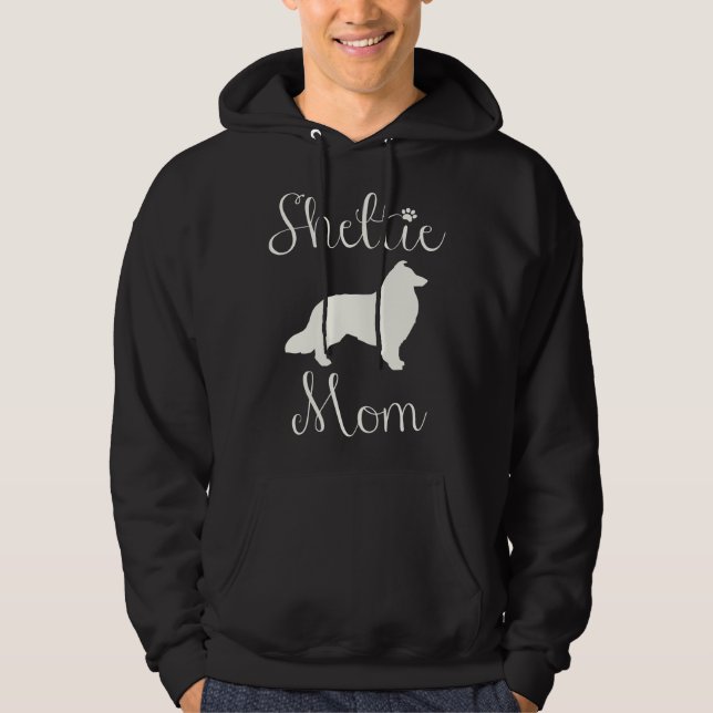 Sudadera Sheltie, Shelties hermoso guión Sheltie Mamá (Anverso)