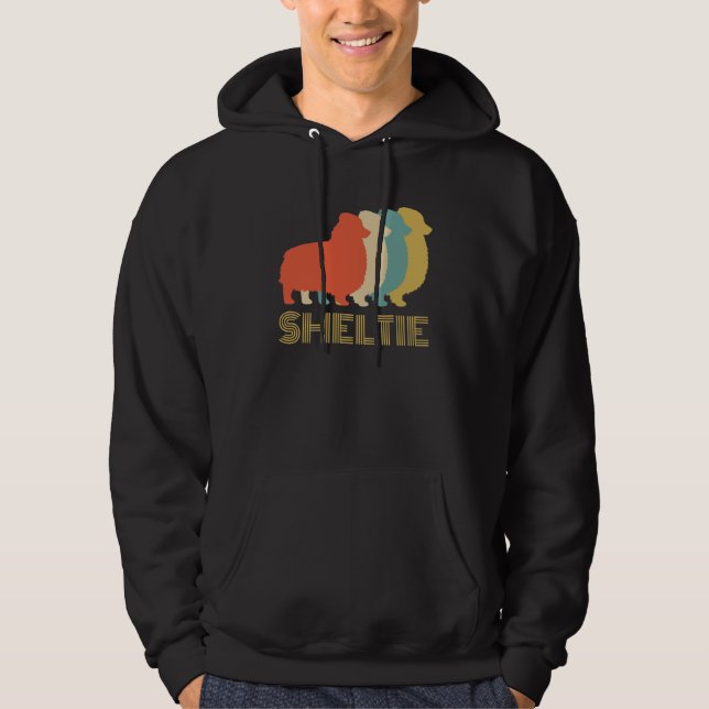 Sudadera Sheltie Shetland Sheepdog Rama a los amantes de lo (Anverso)