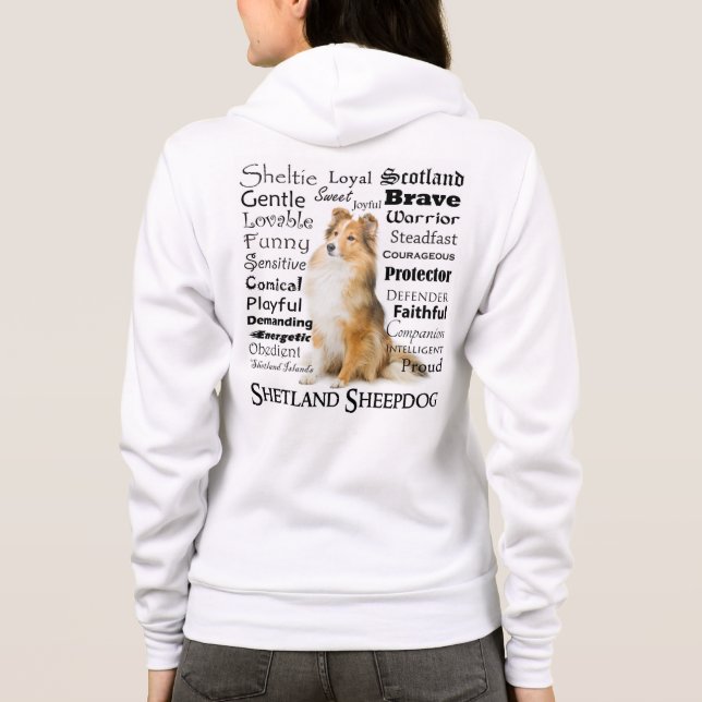 Sudadera Sheltie Traits Hoodie (Reverso)