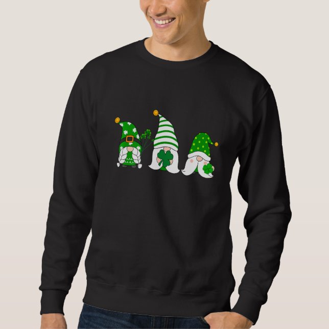 Sudadera Shenanigans Con Mis Gnomies St Patrick S Day Gnome (Anverso)