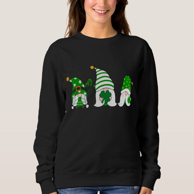 Sudadera Shenanigans Con Mis Gnomies St Patrick S Day Gnome (Anverso)