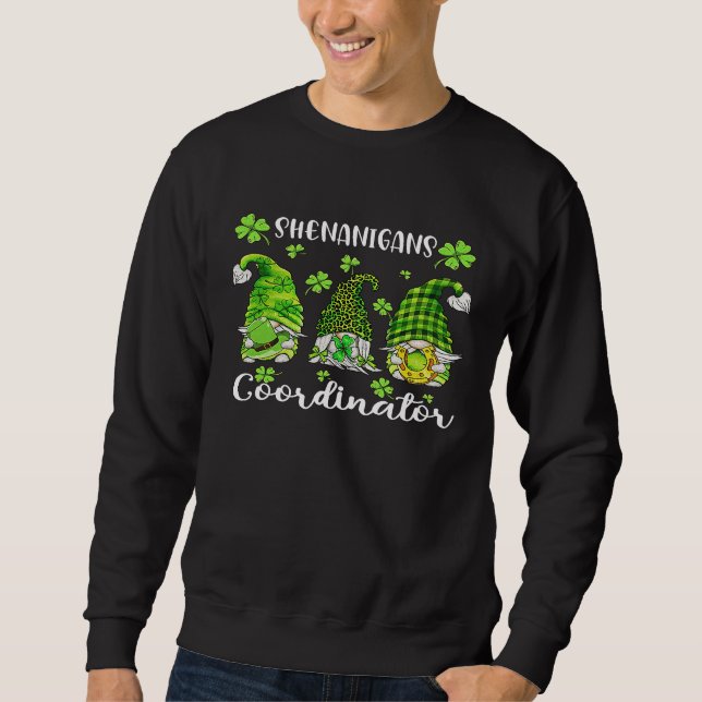 Sudadera Shenanigans Coordinator St Patricks Day Gnomes Gre (Anverso)