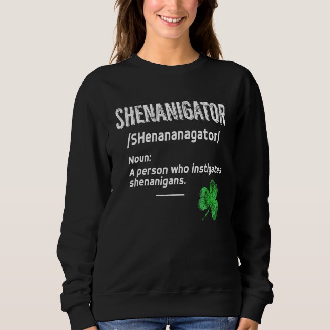 Sudadera Shenanigans Definition Tie Dye St. Patrick's Day G (Anverso)