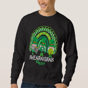 Sudadera Shenanigans Enfermera Gnomes Lucky Shamrock St Pat
