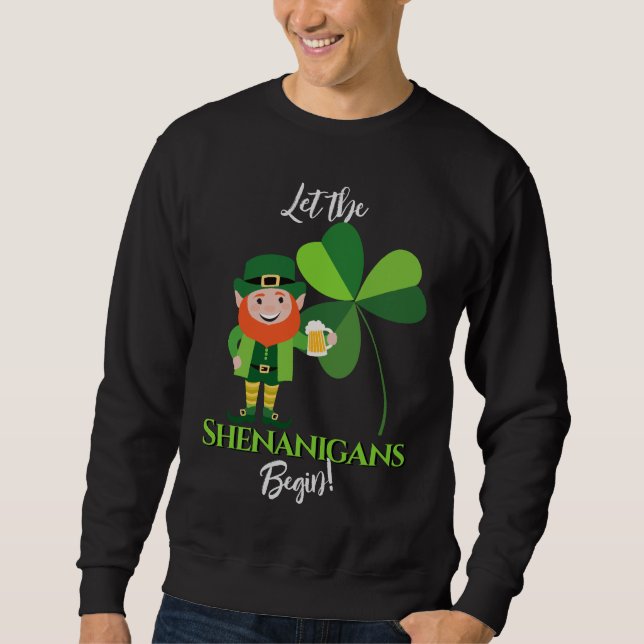 Sudadera Shenanigans Leprechaun Shamrock St Patrick’s Day (Anverso)