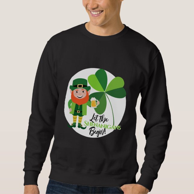 Sudadera Shenanigans Leprechaun  Shamrock St Patrick’s Day (Anverso)