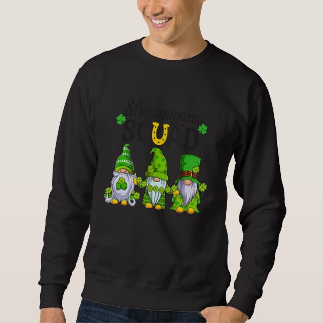 Sudadera Shenanigans Squad Gnome Lover Cute St Patrick's Da (Anverso)