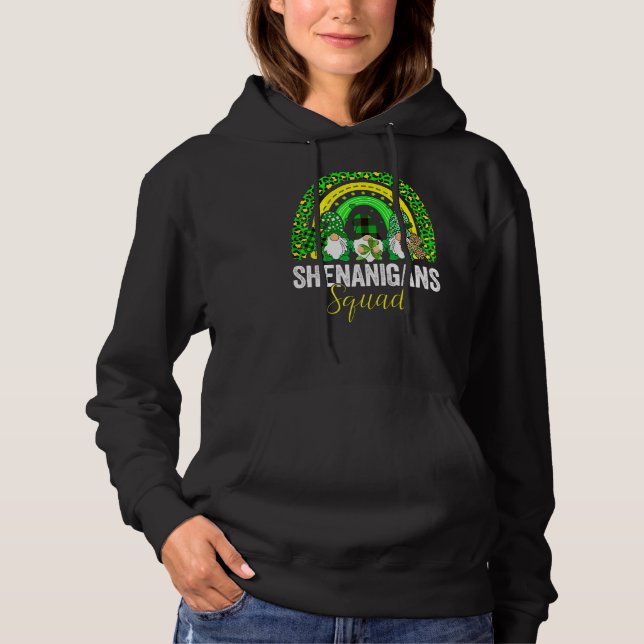 Sudadera Shenanigans Squad Irish Gnomes Rainbow St Patrick (Anverso)