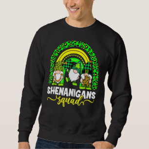 Sudadera Shenanigans Squad Irish Gnomes Rainbow St Patrick