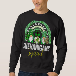Sudadera Shenanigans Squad Irish Gnomes Rainbow St Patrick