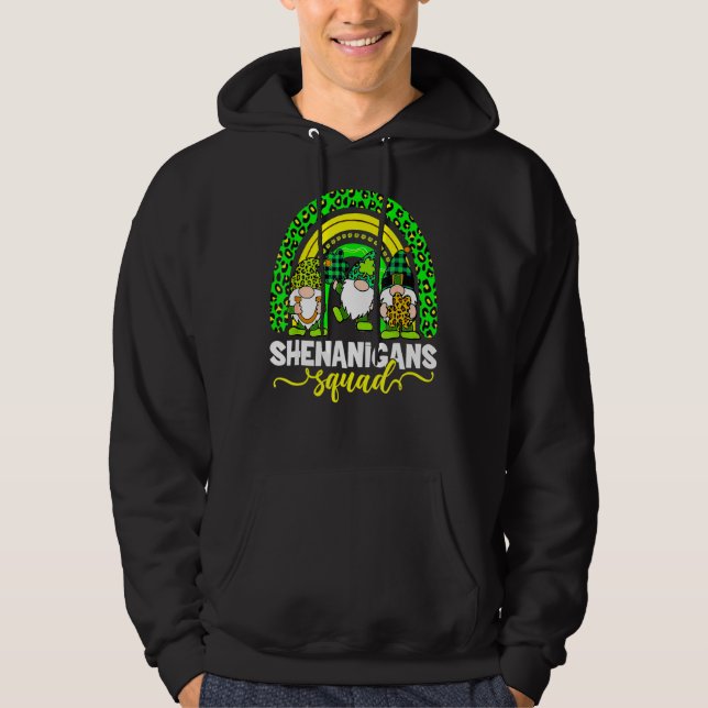 Sudadera Shenanigans Squad Irish Gnomes Rainbow St Patrick (Anverso)