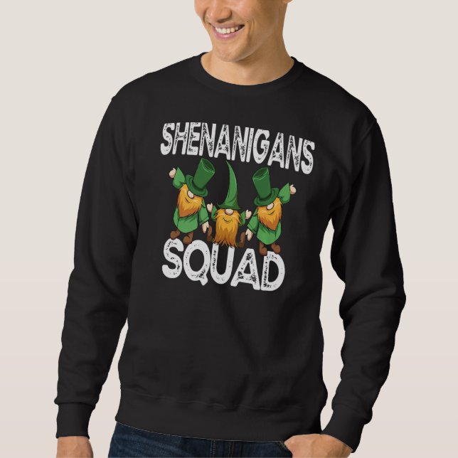 Sudadera Shenanigans Squad Irish St Patricks Day Gnomes Sha (Anverso)