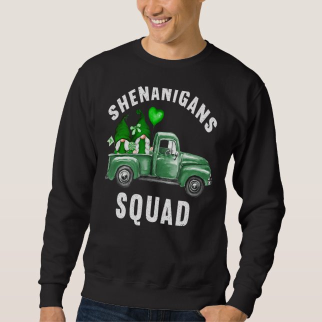 Sudadera Shenanigans Squad Irish Tee Funny Gnomes Saint Pat (Anverso)
