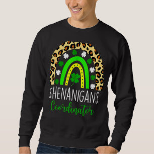 Sudadera Shenanigans Squad Rainbow Leopard Print St Patrick