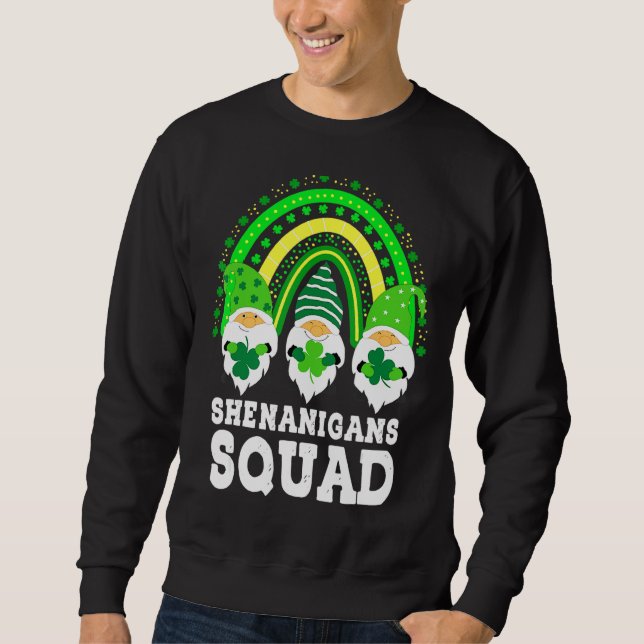 Sudadera Shenanigans Squad St Patricks Day Gnomes Green Pro (Anverso)