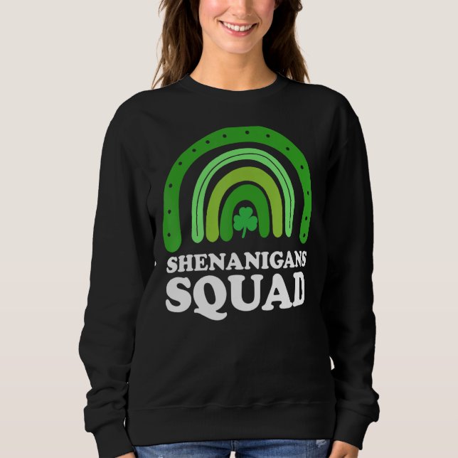 Sudadera Shenanigans Squad St Patricks Day Gnomes Green Pro (Anverso)
